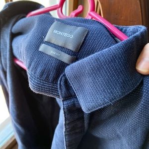 Montego Dark Blue Button Down